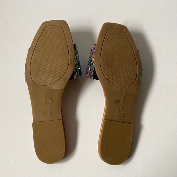 INC International Concepts Womens 7M Multicolor Rhinestone Nataliah Slide Sandal - Picture 9 of 16